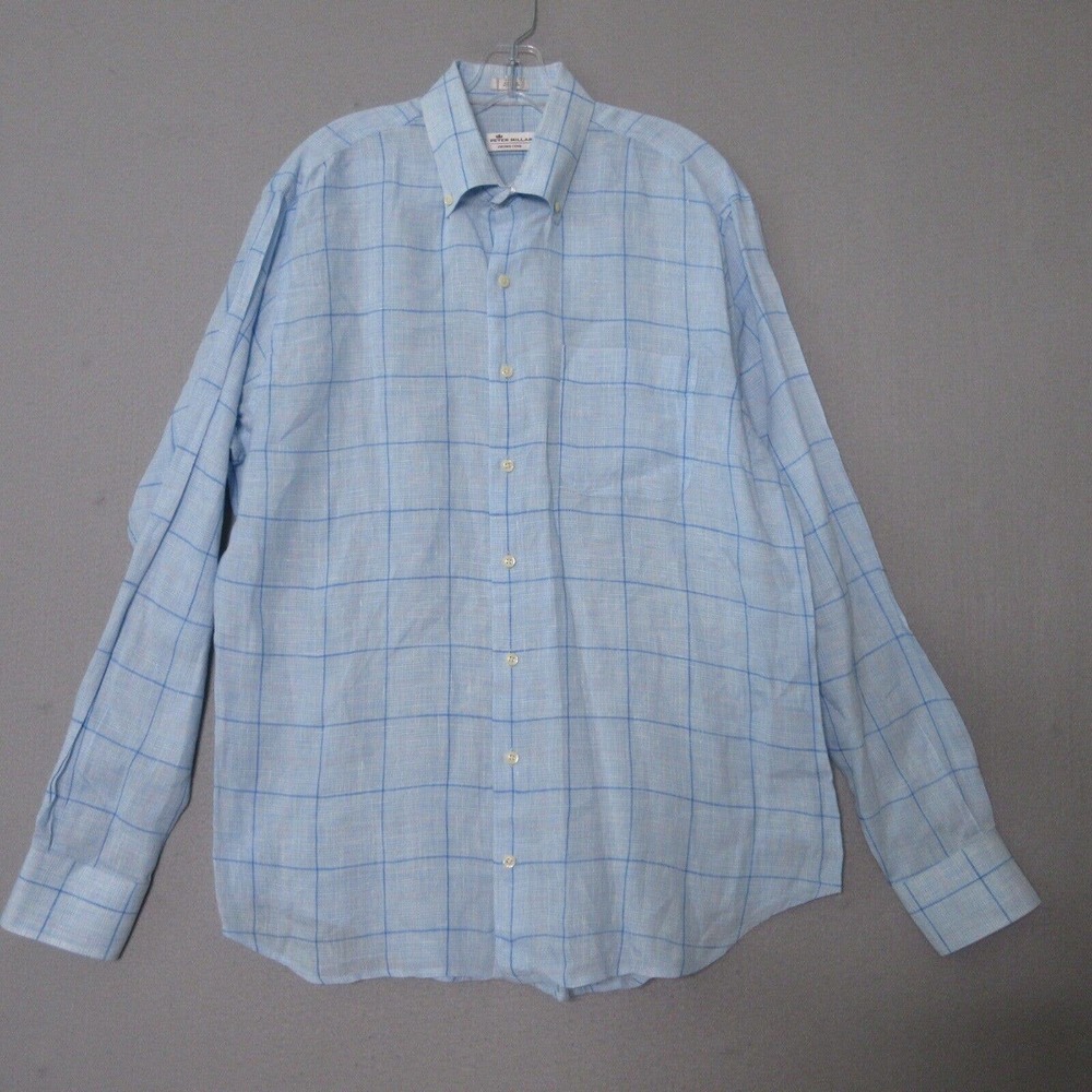 Peter Millar Crown Cool 100% Linen Button Up Shirt - Picture 1 of 11